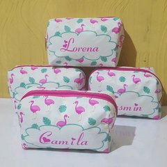 necessaire personalizada flamingo lembrancinha para festa de aniversário - comprar online