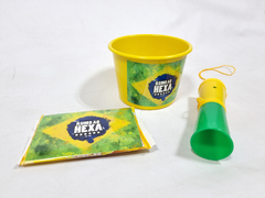 Imagem do Kit pipoca torcedor - brinde para Copa do mundo e lembrancinhas tema Brasil