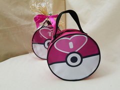 Necessaire redonda Pokebola lembrancinha para festa infantil