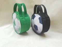 Necessaire redonda Bola de Futebol lembrancinha para festa infantil - Festa das Lembrancinhas