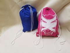 Sacochila Power Rangers lembrancinha para festa infantil - Festa das Lembrancinhas