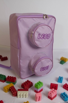 Mochila Lego lembrancinha para festa infantil