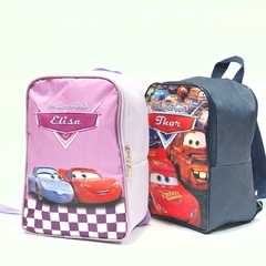 Mochila no tema Carros para lembrancinha - Festa das Lembrancinhas