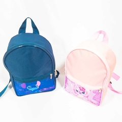 Mochila com bolso no tema Stitch e Angel para lembrancinha - comprar online