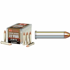 MUNIÇÃO HORNADY CRITICAL DEFENSE .22WMR FTX 45GR - CX.50unid - NS Facas