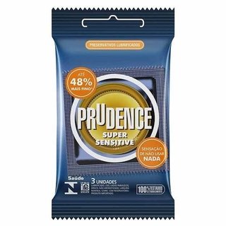 PRESERVATIVO SUPER SENSITIVE COM 3 UNIDADES PRUDENCE