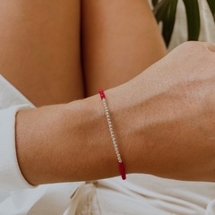 PULSERA SUPER LOVE RED (PLATA 925)