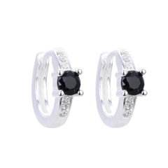 ARGOLLITAS LUZ CUBIC NEGRO 15MM (PLATA 925)