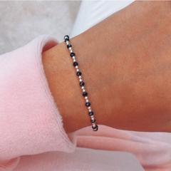 PULSERA DIOR BLACK (PLATA 925)