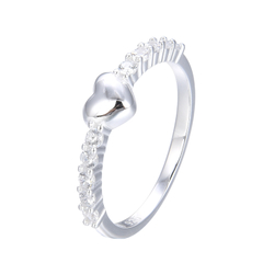 ANILLO CORAZON + CUBIC (PLATA 925)