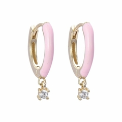 ARGOLLITAS ROSAS CUBIC 15MM (BAÑADAS EN ORO)