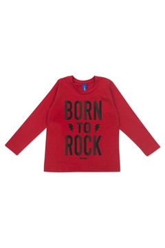 Remera Born to Rock - Rojo