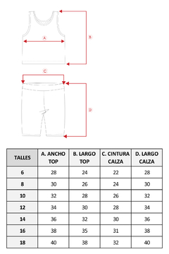 Conjunto top y calza ciclista Geométrico (ART 3337) - TIENDA MISSION