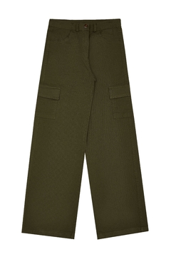 Pantalón gabardina wide leg cargo (ART 3451) en internet
