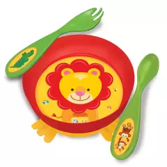 SET 2 EN 1 PLATO CON VENTOSA MAS CUBIERTOS PARA BEBE BIMBI - comprar online