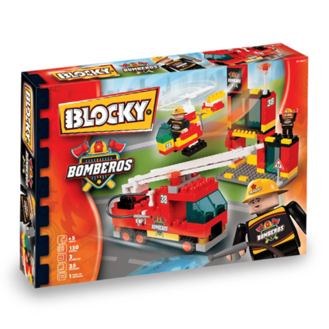 Blocky Bomberos 2 150 piezas Rasti - Ladrillos para armar