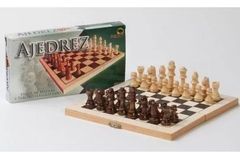 JUEGO DE AJEDREZ MEDIANO PIEZAS DE MADERA BISONTE - comprar online