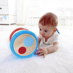 INSTRUMENTO PARA BEBE TAMBOR CON SONIDO DE MADERA HAPE - comprar online