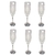 Set 6 Copas de Champagne Tipo Flauta Acero Inoxidable y Cristal "Cristal" - comprar online