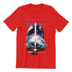 Camiseta Crew Dragon Demo-2 Azul na internet