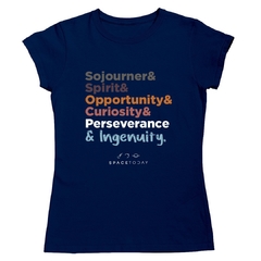 Camiseta Sojourner& Spirit& Opportunity& Curiosity& Perseverance & Ingenuity - SPACE TODAY STORE