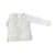 Remera Mirlo Off white, de algodón con delantera de encaje y moñito aplicado