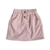 Falda Aura rosa, de corderoy con bolsillos y botones jeaneros.