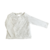 Remera Anade off white, de algodón con delantera de encaje y lazo para atar en espalda.