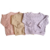 3 variantes del buzo araucaria: beige con rosa, rosa con off white y lila con violeta