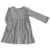 Vestido Bávaro gris,  de lanita acanalada con volados en pechera
