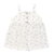 Vestido Siena lila, de algodón estampado con botones en pechera