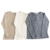 3 variantes de la remera Uspallata: Beige, Off white y azul