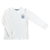 Remera pretel off white, de jersey de algodón  manga larga con estampa azul