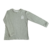 Remera pretel verde, de jersey de algodón  manga larga con estampa off white