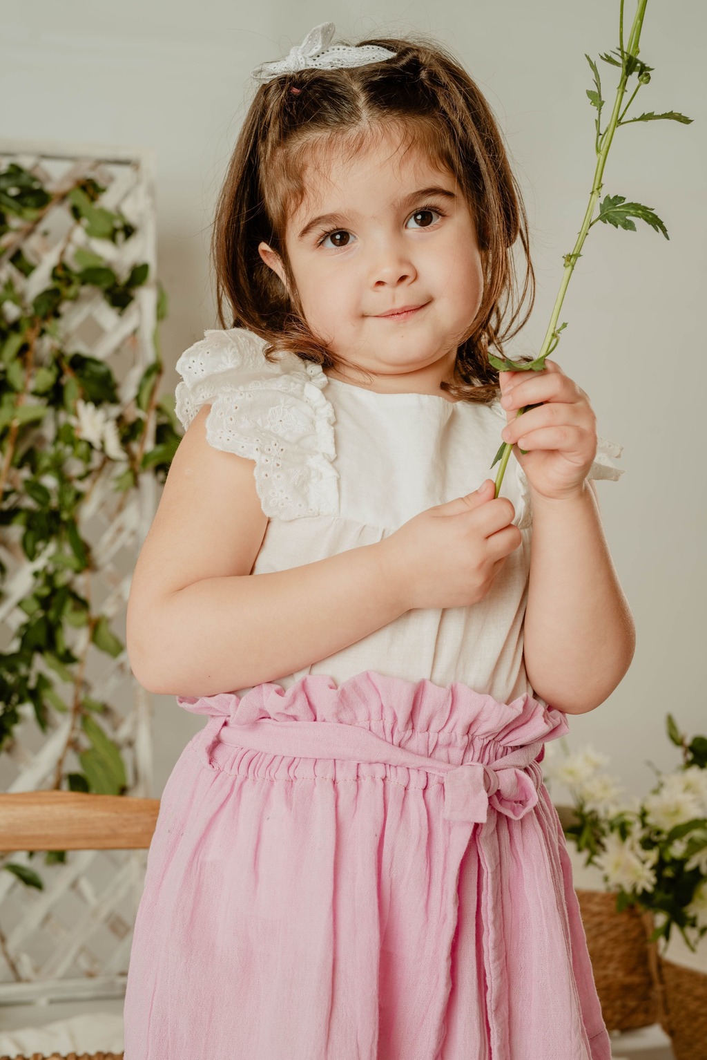 Blusa de nena Limon de fibrana bordada