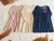 Variantes del Vestido Montejo, de algodón con detalle de puntilla en escote: rosa, azul y beige