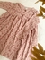 Vestido savernake, de algodon estampado en rosa con bordó