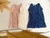 Variantes del vestido Hayedo nena: off white, rosa y azul