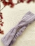 Vincha Ararat lila, de lanita elastizada con nudo