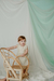 Nena con vestido Lemna, rayado con recorte de broderie y bombachudo en combinacion y detalle en lurex