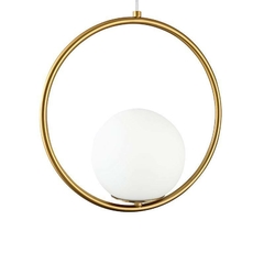 PENDENTE GLOBO RING Ø31CM 1*E27 DOURADO NORDECOR 2107 na internet