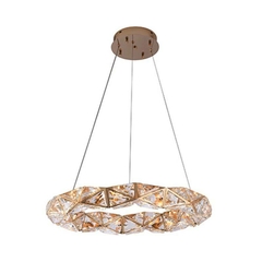 PENDENTE LED KAZY 53CM 24W 3000K OURO BRILHO NORDECOR 2881