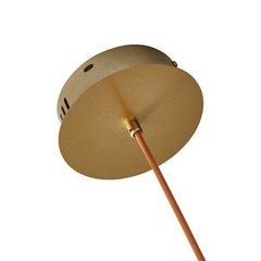 KIT 02 PENDENTE LED PEAN Ø2,5CMx43CM 3W 3000K DOURADO FOSCO NORDECOR 2518 - Martan Lustres