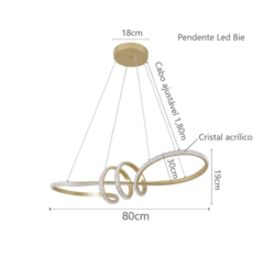 PENDENTE LED BIE CRISTAL 45 W 3000k Nordecor 2326 na internet