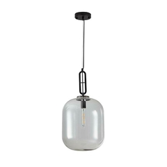 PENDENTE GLIVE PRETO E27 CRISTAL NORDECOR 2427