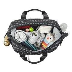 Bolso Maternal Riverside Negro con lunares en internet