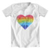 Camiseta Aplicação Tie Dye coração - Branca