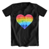 Camiseta Aplicação Tie Dye coração - preta