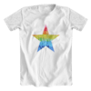 Camiseta Aplicação Tie Dye estrela - Branca