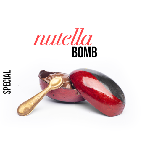 Huevo Nutella "Bomb" con Chocolate Leche x 320 grs + Cuchara de Chocolate - Entrega sin cargo en CABA y Zona Norte